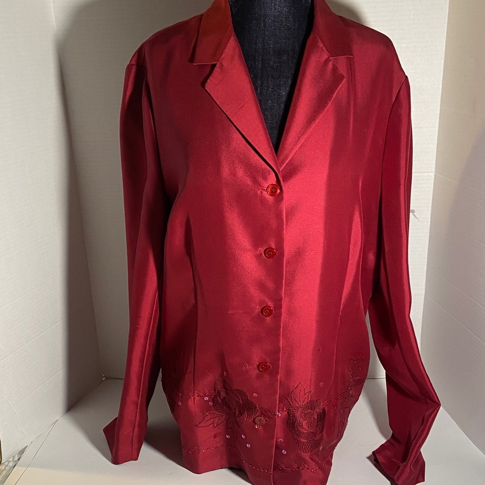 Vintage Laura Ashley 100% Silk Blazer